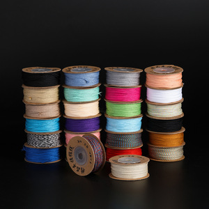 Fil de coton rond de 1mm, non élastique, résistant à l'abrasion, pour la fabrication de bijoux, matériel de tressage de bracelets et de colliers, vente en gros - Product Image 3