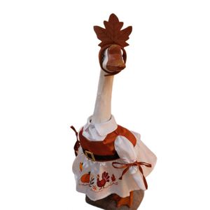 Déguisement de dinde de Thanksgiving personnalisé en petite série de 23 pouces pour porche, cadeau, décoration de porte, fournitures de fête en polyester, Europe - Product Image 5
