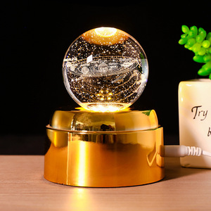 Lampada Notturna con Sfera di Cristallo Luminosa, Sistema Solare Creativo con Incisione Laser 3D della <span class=keywords><strong>Via</strong></span> <span class=keywords><strong>Lattea</strong></span> all'Interno - Product Image 3