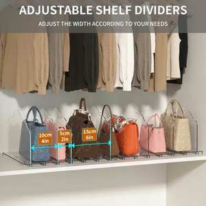 Custom Acrylic Adjustable Bag Organizer Closet Purse Storage Organizer for Closet <b>Handbag</b> Storage Organizer - Product Image 4