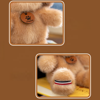 Porte-clés en peluche ours mignon, doux et moelleux, animal en peluche, vente en gros, fabricant personnalisé, pendentif, breloque de sac, cadeau pour enfants