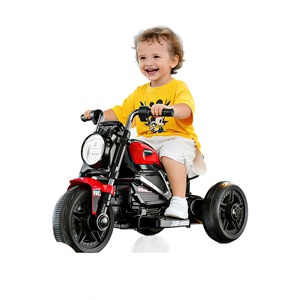 Motocicleta Eléctrica <span class=keywords><strong>de</strong></span> Tres Ruedas para Niños, con Control Remoto, Recargable, <span class=keywords><strong>de</strong></span> Plástico, con Luces y Música, Juguete para Bebés - Product Image 1