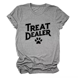 Camiseta de manga corta para mujer, cómoda, informal, versátil, con cuello redondo, muy vendida. - Product Image 4