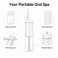 Irrigateur buccal sans fil W8, irrigateur dentaire portable rechargeable, nettoyeur de dents, 4 modes, 190 ml, USB, voyage, IPX7