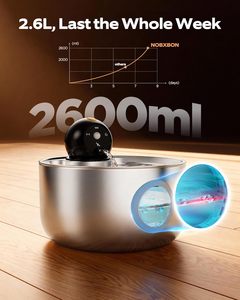 Fontaine à eau automatique pour chat en acier inoxydable 304, ultra-silencieuse, distributeur d'eau pour animaux de compagnie, fontaine à eau filtrée pour chien de 2,6 L - Product Image 4