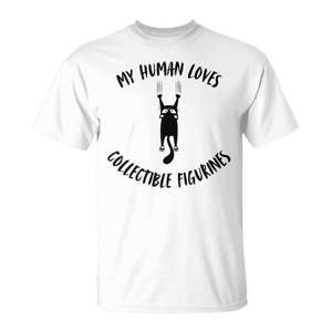 T-shirt pour les amoureux des chats et des figurines de collection - My Human Loves - Product Image 1