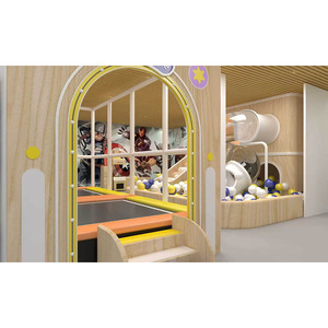 Ensemble d'équipements <span class=keywords><strong>de</strong></span> jeu intérieur avec toboggan, piscine à balles et balançoire pour enfants, tout-petits et adultes – Espace <span class=keywords><strong>de</strong></span> jeu créatif - Product Image 4
