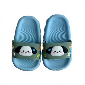 Sandalias de Casa con Punta Abierta y Suela Acolchada de EVA de 17MM, Diseño de Dibujos Animados en Azul Claro, Unisex, para Todas las Temporadas - Product Image 1