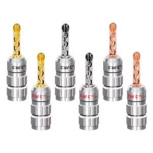 HIFI Haut-Parleur Fiche Banane Connecteur Rouge Cuivre Banane <span class=keywords><strong>Jack</strong></span> Mâle <span class=keywords><strong>Prise</strong></span> Vis <span class=keywords><strong>Fil</strong></span> <span class=keywords><strong>Adaptateur</strong></span> Pour Audio Vidéo Câble Connecteur - Product Image 1