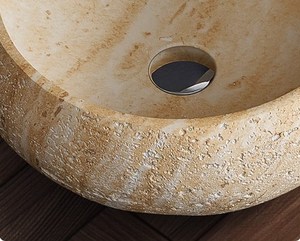 Lavabo Ovale in Pietra Naturale Stile Wabi-sabi, Piano d'Appoggio Artistico per Hotel, Guesthouse e Sale Campione Creative - Product Image 5