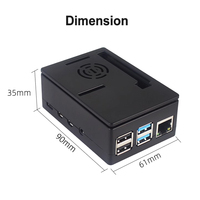 Raspberry PI 3 B 3B + carcasa de plástico + ventilador de refrigeración de 5V carcasa de ABS negra/blanca para Rpi 3B 3B + y pantalla táctil de 3,5 pulgadas