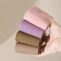 Chaussettes de yoga et de pilates mi-mollet sans couture de haute qualité pour femmes, en coton, antidérapantes, avec logo personnalisé