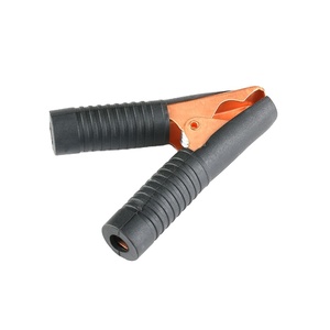 XLW 1 pièces 100A pince crocodile plaquée cuivre <span class=keywords><strong>pinces</strong></span> d'alimentation pince de <span class=keywords><strong>batterie</strong></span> de voiture pince de Test noir rouge - Product Image 2