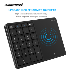 Clavier numérique sans fil Bluetooth rechargeable, fin et portable, avec pavé tactile - Product Image 6