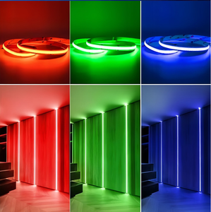 Tira de <span class=keywords><strong>LED</strong></span> COB RGB RGBW de 12V 24V en Oferta, 576 840 LEDs/M, Alta Densidad, Iluminación Uniforme, Cinta Adhesiva Flexible, 5m 10m/rollo - Product Image 4