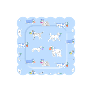 DAMAI - Juego de Vajilla Desechable con Diseño de Perros para Fiestas de Cumpleaños Infantiles, Incluye Platos de Papel y Servilletas - Product Image 4