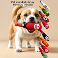 Offre Spéciale – Jouets en Peluche pour Chiens et Chats en Forme de Bouteilles de Vin Simulées, Jouets à Mâcher en Peluche pour Animaux, pour l'Auto-Entretenement et la Dentition