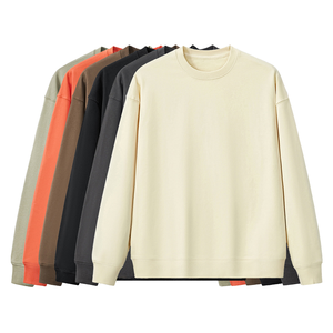 Sweat-shirts à capuche unisexes de haute qualité, style streetwear, en tissu éponge uni, coupe ample, teinture unie, pour l'automne, vente en gros, 100% coton, écologiques - Product Image 2