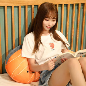 Oreiller en peluche créatif Viande Oreiller de sieste doux Sweety Kawaii Produit en peluche Émotion Saumon en peluche pour petite amie Cadeaux pour enfants - Product Image 4