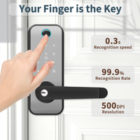 Cerradura de puerta inteligente eléctrica con llaves de seguridad de conectividad Wifi de huellas dactilares para puerta Compatible con el tipo de código de la aplicación