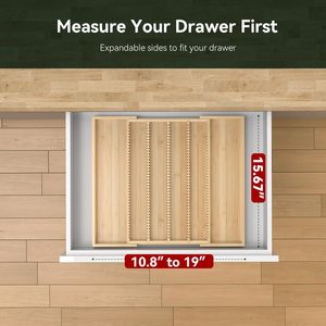 Organizador Expandible <span class=keywords><strong>de</strong></span> Bambú <span class=keywords><strong>para</strong></span> <span class=keywords><strong>Cajón</strong></span>, Compatible con <span class=keywords><strong>Cápsulas</strong></span> <span class=keywords><strong>Nespresso</strong></span> Vertuo y Bolsitas <span class=keywords><strong>de</strong></span> Té - Product Image 2