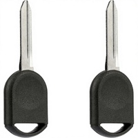 Clé de voiture de remplacement à transpondeur 80 bits, noire/argentée, compatible H92 H84 H85 (fonctionnement garanti) pour Mercury, lot de 2
