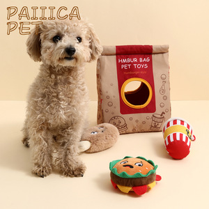 Juguetes de Peluche para Perros, Diseño de Paquete de Almuerzo de Comida Rápida, Personalizados, Suaves, Rellenos, con Sonido, Venta al Por Mayor del Fabricante - Product Image 1