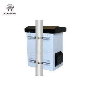صندوق تحكم كهربائي مقاوم للماء مثبت على عمود، مخصص حسب الطلب، بدرجة حماية IP55 وIP65، خزانة معدنية للاتصالات وكاميرات المراقبة - Product Image 5