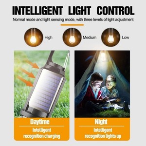 Ampoule LED <span class=keywords><strong>solaire</strong></span> portable pour le camping, lumière extérieure étanche en tungstène, lampe de secours pour tente, <span class=keywords><strong>randonnée</strong></span>, panne de courant - Product Image 4