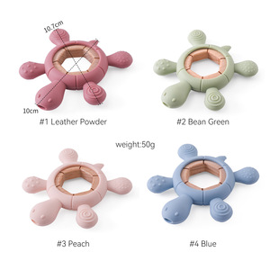 <span class=keywords><strong>Anneau</strong></span> <span class=keywords><strong>de</strong></span> <span class=keywords><strong>dentition</strong></span> en silicone sans BPA avec <span class=keywords><strong>tortue</strong></span> en bois pour apaiser les gencives des bébés, jouets <span class=keywords><strong>de</strong></span> <span class=keywords><strong>dentition</strong></span> en silicone pour bébés <span class=keywords><strong>de</strong></span> 3 mois et plus - Product Image 4
