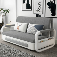 Sillón Cama Plegable de Metal Moderno, Sofá Cama de 3 Plazas, Diván Multifuncional para Sala de Estar