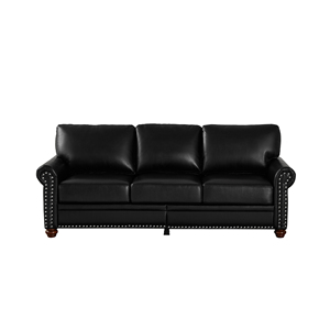 Modern Convertible Square Living Room Sofa Set Black PU Leather Apartment & Villa Use - Product Image 3