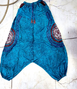 Pantalon Harem et Pyjama en Coton Patchwork Respirant avec Plis sur le Devant et Cordon de Serrage, Longueur Intégrale, Style Bohème Indien pour l'Hiver - Product Image 1