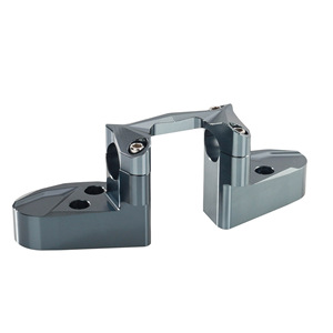 Factory Wholesale CNC Aluminum Handlebar Clamp For 28mm 22mm Handlebar Motorcycle Universal Top <b>Mount</b> Press <b>Block</b> - Product Image 4