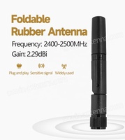 Antena WiFi Externa de 2.4-2.5GHz, Diseño Plegable Pequeño de 2DB, Antena de Comunicación para Zigbee, BLE, BT, WLAN