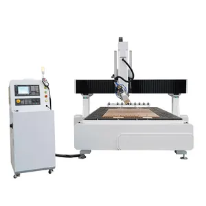 Automatic Computer Cabinet Carving Machine 3d ATC CNC Router For Wood Cabinets Door Making