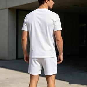Camiseta de hombre, oversize, cuello redondo, manga corta, color sólido, algodón, estilo casual, corte regular, longitud normal, camiseta blanca para hombre - Product Image 5