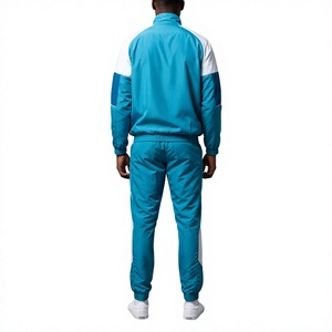 Color Block Tracksuit Two Piece Sportswear Set Zip Up <b>Jacket</b> Jogger Pants for <b>Workout</b> Casual Wear - Product Image 2