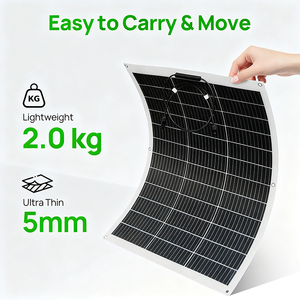 Panneaux solaires monocristallins PERC flexibles sans cadre Alecter APH-P72 130 Watt à haute efficacité 23 %, étanches, durables et portables 12 V - Product Image 2