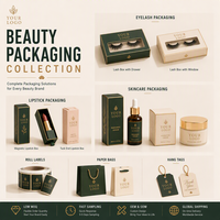 Carpeta Ecológica de Papel Kraft Reciclable de Alta Gama, Embalaje de Regalo Personalizado para Cosméticos, Laminación Mate para Crema de Ojos y Productos de Belleza