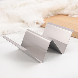 Soporte de Taco de acero inoxidable, estante de metal para 3 <span class=keywords><strong>tacos</strong></span>, técnica de grabado de camping sostenible, utensilios de cocina - Product Image 4
