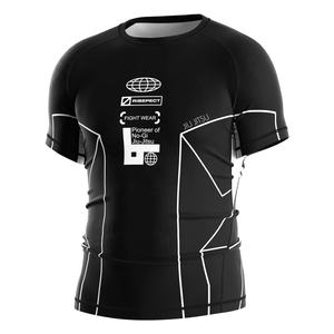 T-shirt de protection solaire à manches courtes pour hommes avec tissu rafraîchissant, coutures plates et protection solaire, conçu pour les sports nautiques actifs et le BJJ - Product Image 1