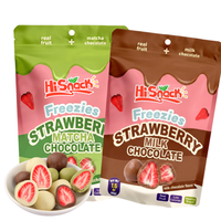 Hisnack Gehele Gedroogde Aardbeien Bedekte Melk Cacao Matcha Chocolade Gezonde Voeding