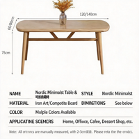 Ensemble table et chaises de salle à manger moderne et minimaliste, imperméable et écologique - Table rectangulaire peu encombrante pour petits appartements et cantines