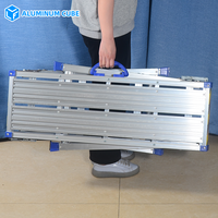 Plateforme de travail pliante moderne en aluminium, robuste, avec marchepied échelle à 3 marches et verrouillage de sécurité, pour peinture, réparation et entrepôt