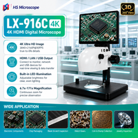 Microscope numérique 3D tout-en-un 4K HDMI avec écran IPS 13,3 pouces, microscope vidéo stéréo, mesure par souris pour l'inspection industrielle