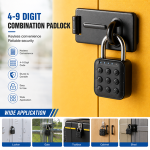 <span class=keywords><strong>Candado</strong></span> Electrónico de Combinación Tipo D, Mini Portátil, Impermeable IP65, de Aleación de Zinc y Acero Inoxidable, para Gabinetes, Armarios y Puertas - Product Image 1