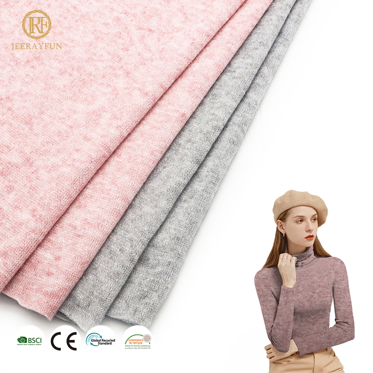 Good Quality Rayon Nylon Spandex 290gsm Stretch Knit Sweater Fabric for Garment