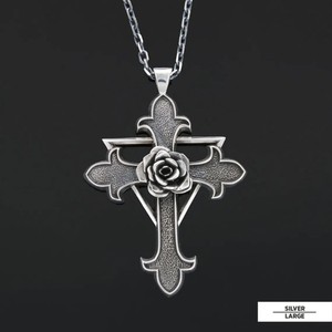 Colata collana rosicruciana Dainty 316l in acciaio inox Pvd placcato oro 18k gioielli Love Rose ciondolo <span class=keywords><strong>croce</strong></span> collana - Product Image 4