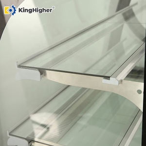 Vitrina Refrigerada Comercial de 3 Niveles con Vidrio Curvo para Exhibición de Pasteles, con Descongelador, Tipo Piso, Color Negro, Personalizable - Product Image 5